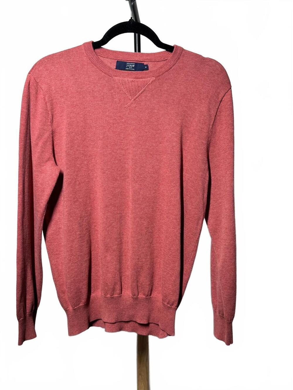 J.Crew Heathered Coral Crewneck Sweatshirt Pullover Sweater Long Sleeve